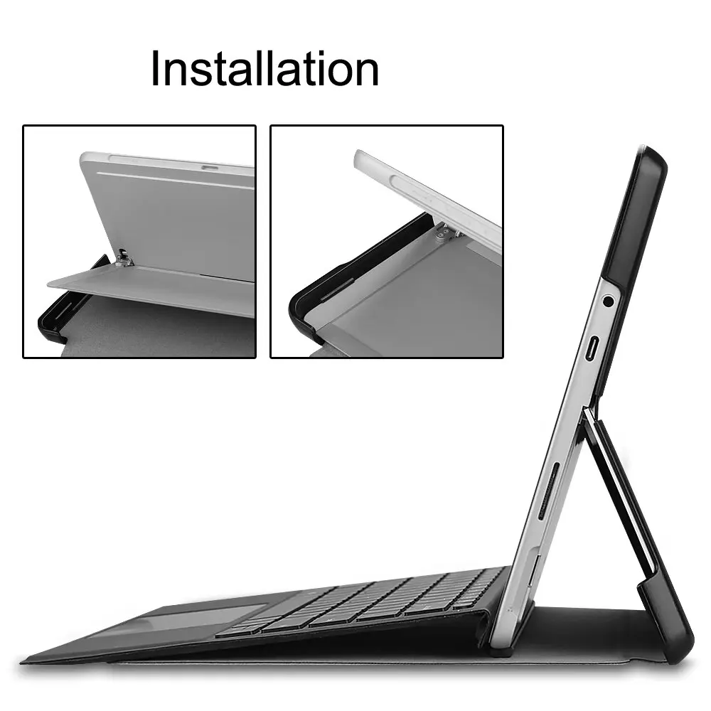 Leather Case For Microsoft Surface Go 2018  Go 2 2020 Go 3 2021 Go 4 2023 10.5 inch Tablet Tablet Caster Shell Cover