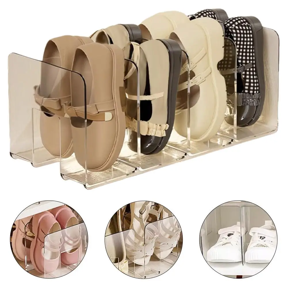 2 قطعة صندوق أحذية الأطفال للاستخدام المنزلي خزانة خذاء مساحة تخزين توفير رف أحذية الطفل من الأكريليك الشفاف صندوق تخزين #1