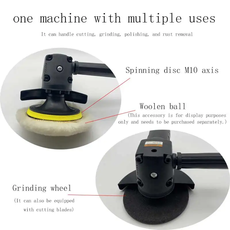 Industrial-Grade Pneumatic Multi-Function Machine (4-Inch Angle Grinder, Car Polisher, Cutter & Sander)