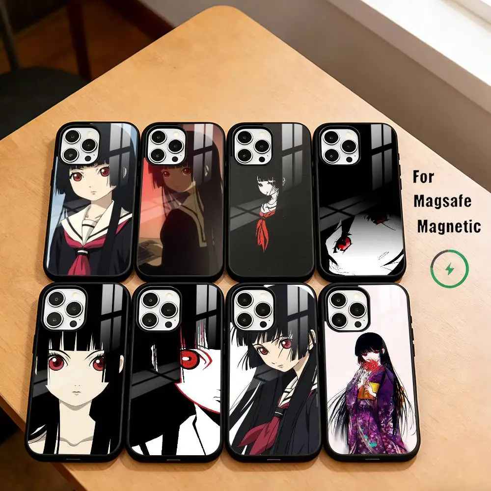 A-Anime character A-Ai E-Enma Phone Case For iPhone17,16,15,14,13,12,11 Plus,Pro Magnetic For Magsafe Wireless Charging