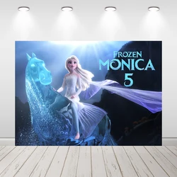 Frozen Backdrop Birthday Banner for Girl Frozen Birthday Party Decoration Princess Party Supplies Baby Shower Background