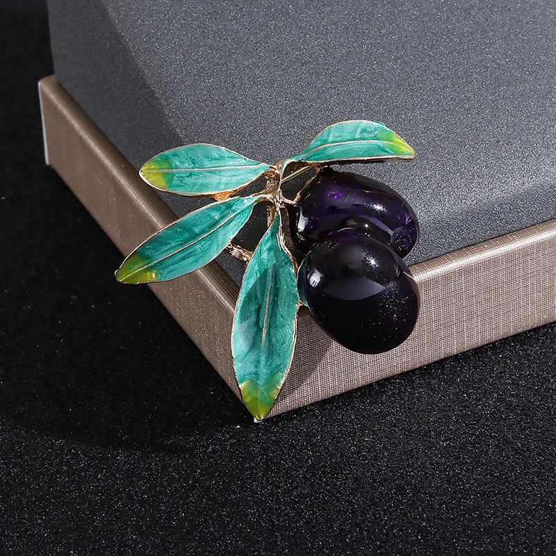 Olive Brooch Pin Women Fashion Jewelry Accessory