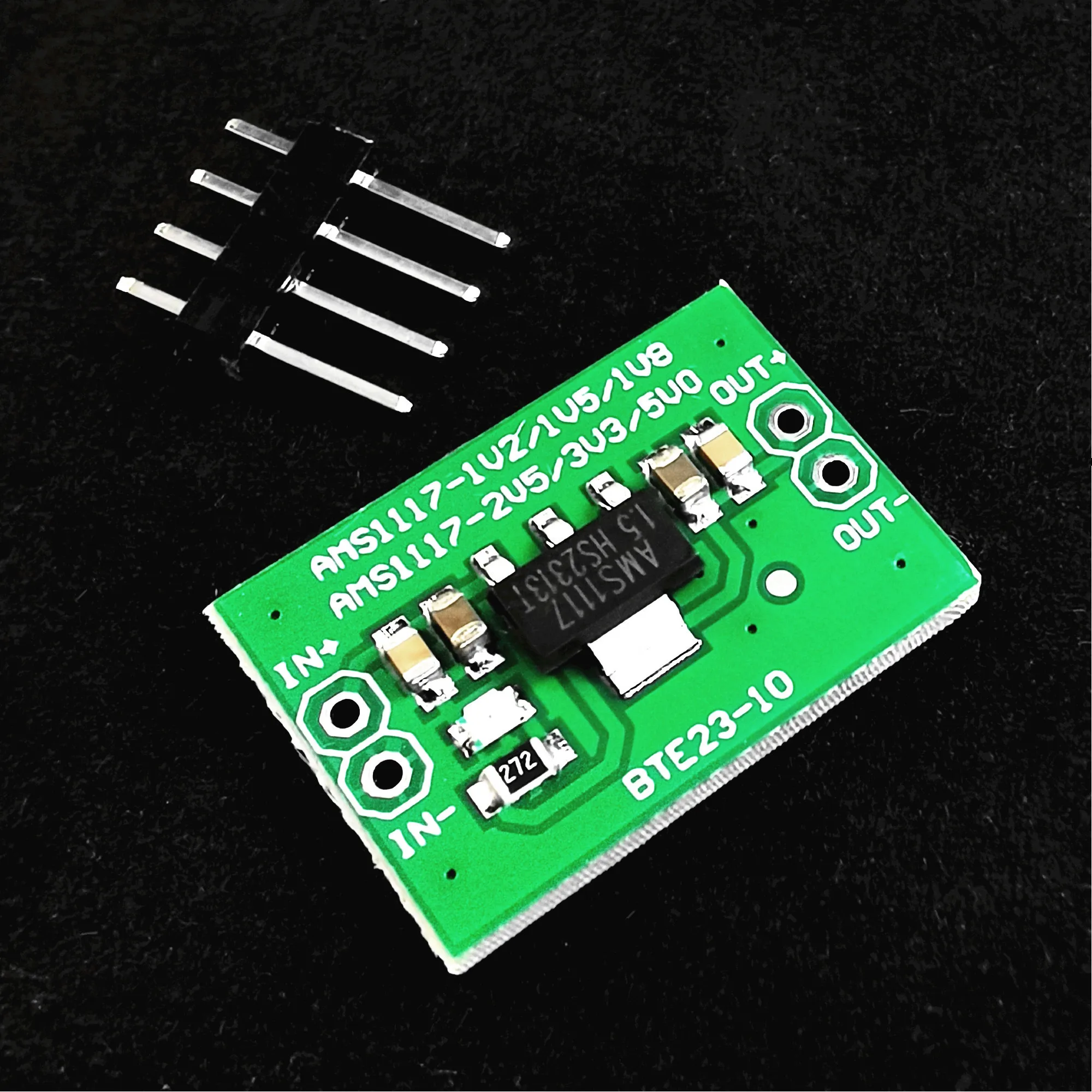 AMS1117 modul konversi tegangan linier, 1.2V 1.5V 1.8V 2.5V 3.3V DC-DC untuk percobaan DIY Arduino Breadboard