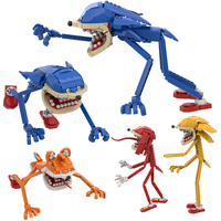 MOC Animated Character Sonices Model Building Blocks Horror Sinful Hedgehog Action Figure Assembling Bricks Toy for Kids Gifts