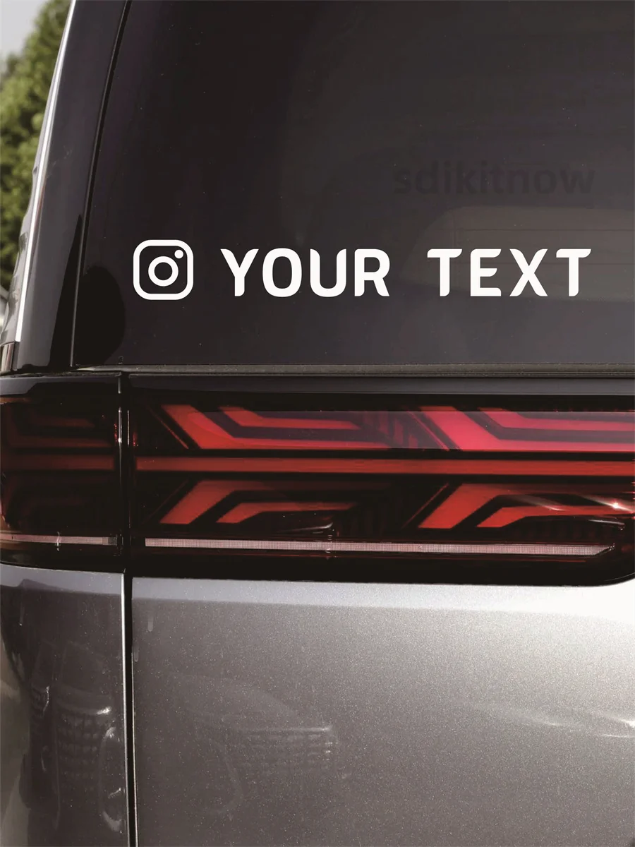 AliExpress sdikitnow Custom Text Wedding Bar Social Media Sign WEBSITE FACEBOOK Instagram name logo twitter YouTube Snapchat Decal car bike sticker