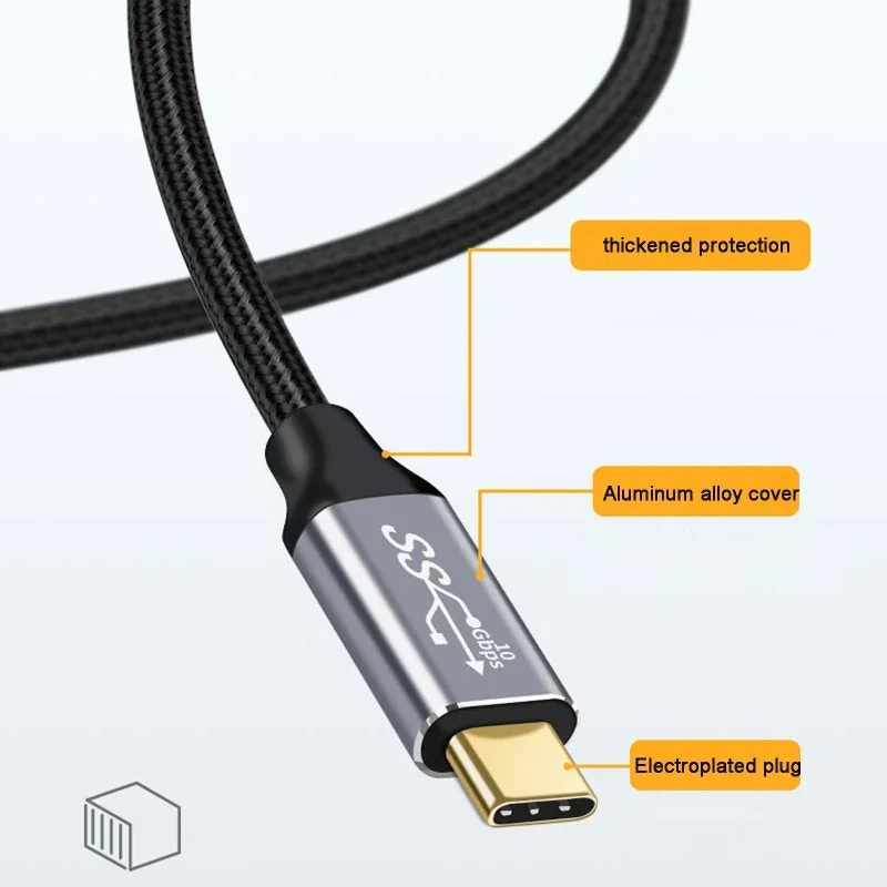 Typec Male to Female Data Cable Docking Elbow Extension Cable USB3.1Gen2 Fast Charge Switch Extension Cable