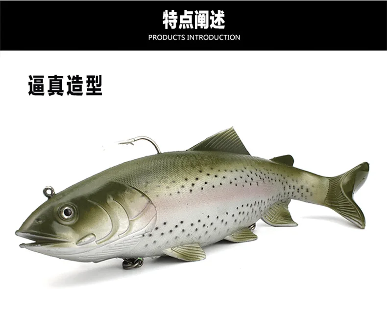 MUKUN 20cm/30cm 134g/300g Big Game 3D Plastikköder Weichköder Silikonköder zum Angeln Künstlicher Köder Isca Pesca – Detail 7