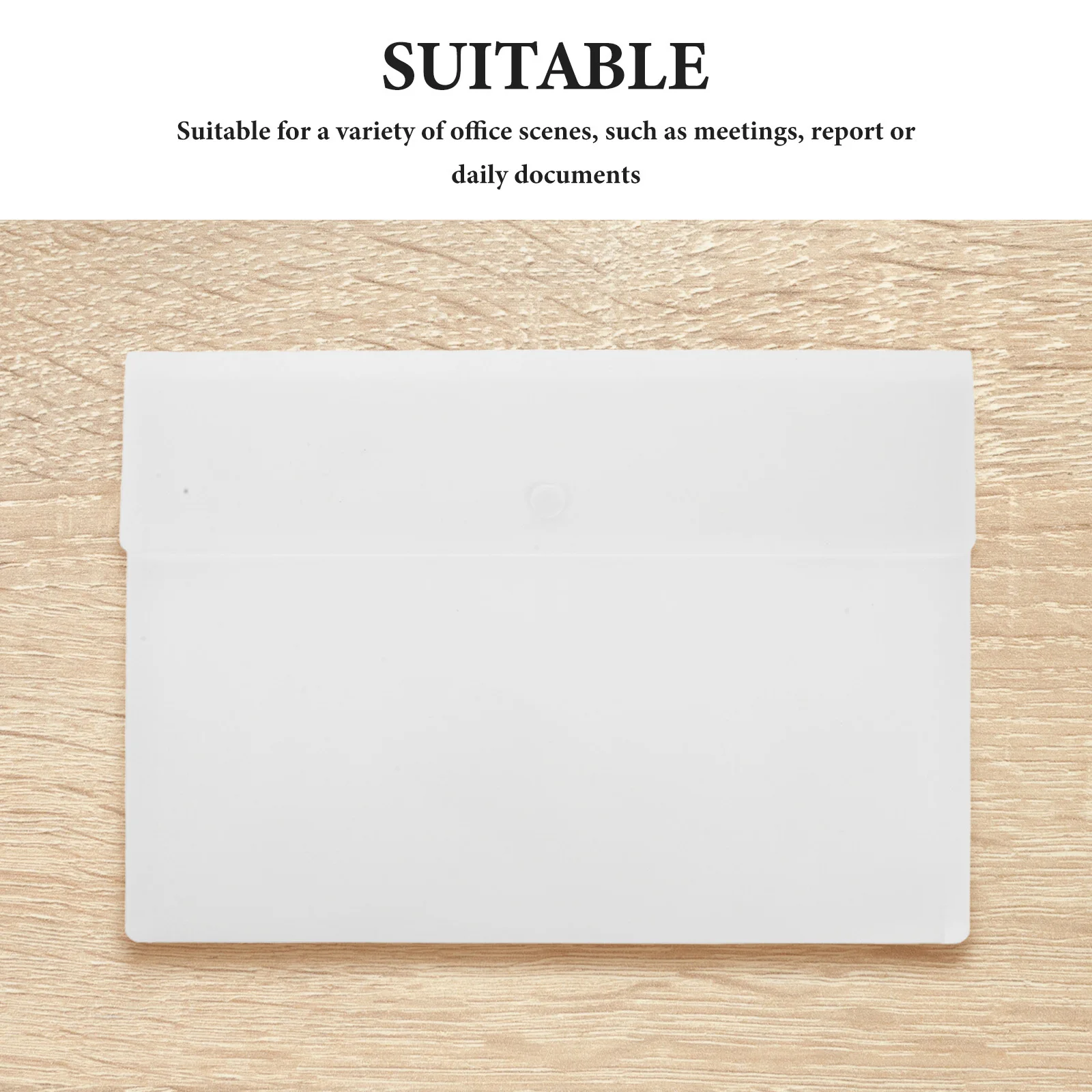 10Pcs Office File Document Bags Waterproof Plastic Folders Large Capacity Snap Button Document Organizers for Important Papers