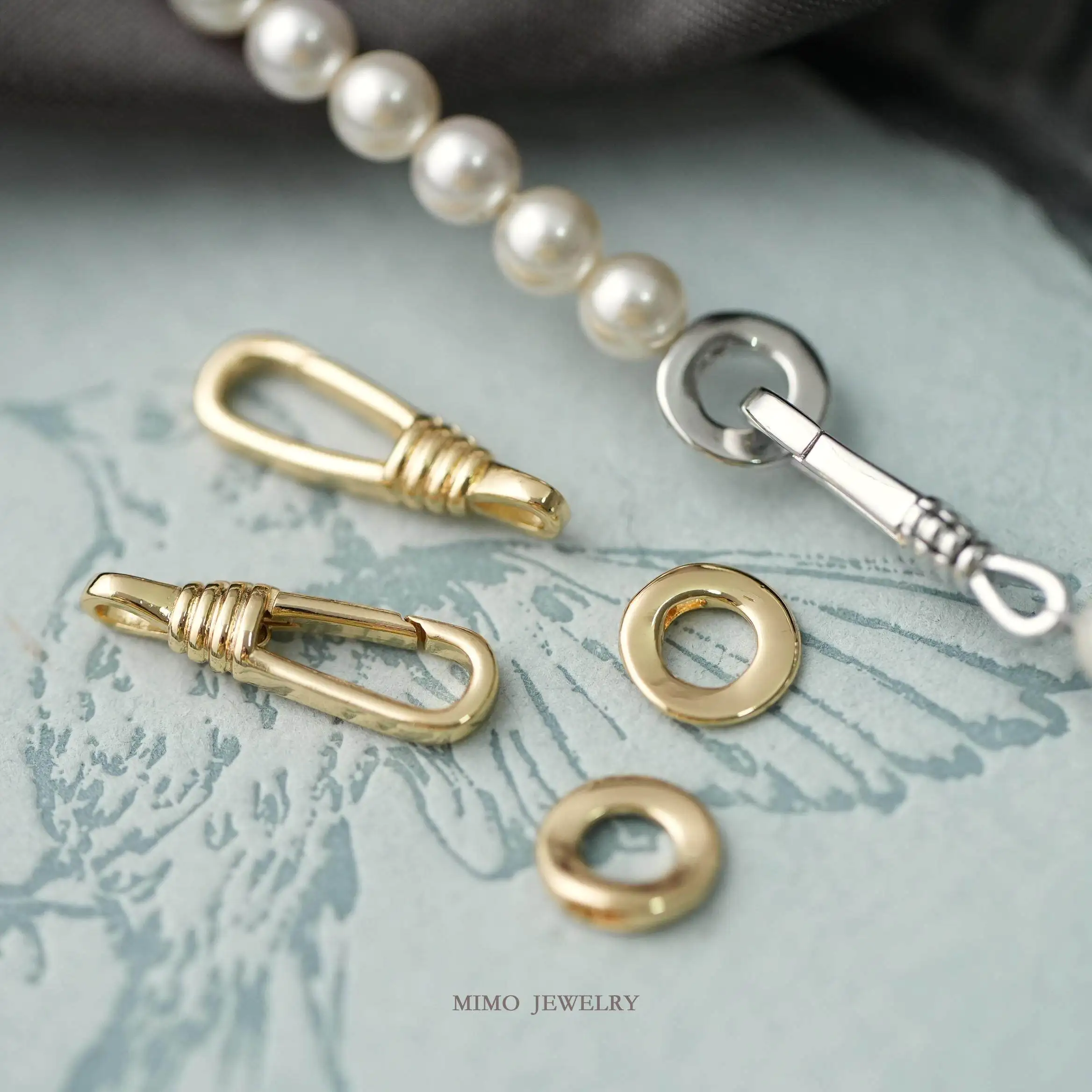Gold Plated Copper Hide Coil Beads According To The Circle Buckle DIY Jewelry Making Accessories Buckle For Necklace Bracelet