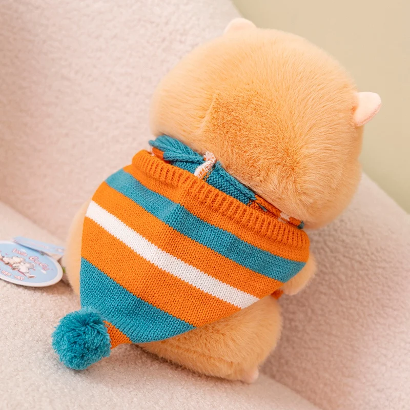 High Quality Hoodie hat Golden Hamster Plushie Stuffed Likfelike Fluffy Hair Peluche Syrian Hamster Simulated Animals Plush Toy