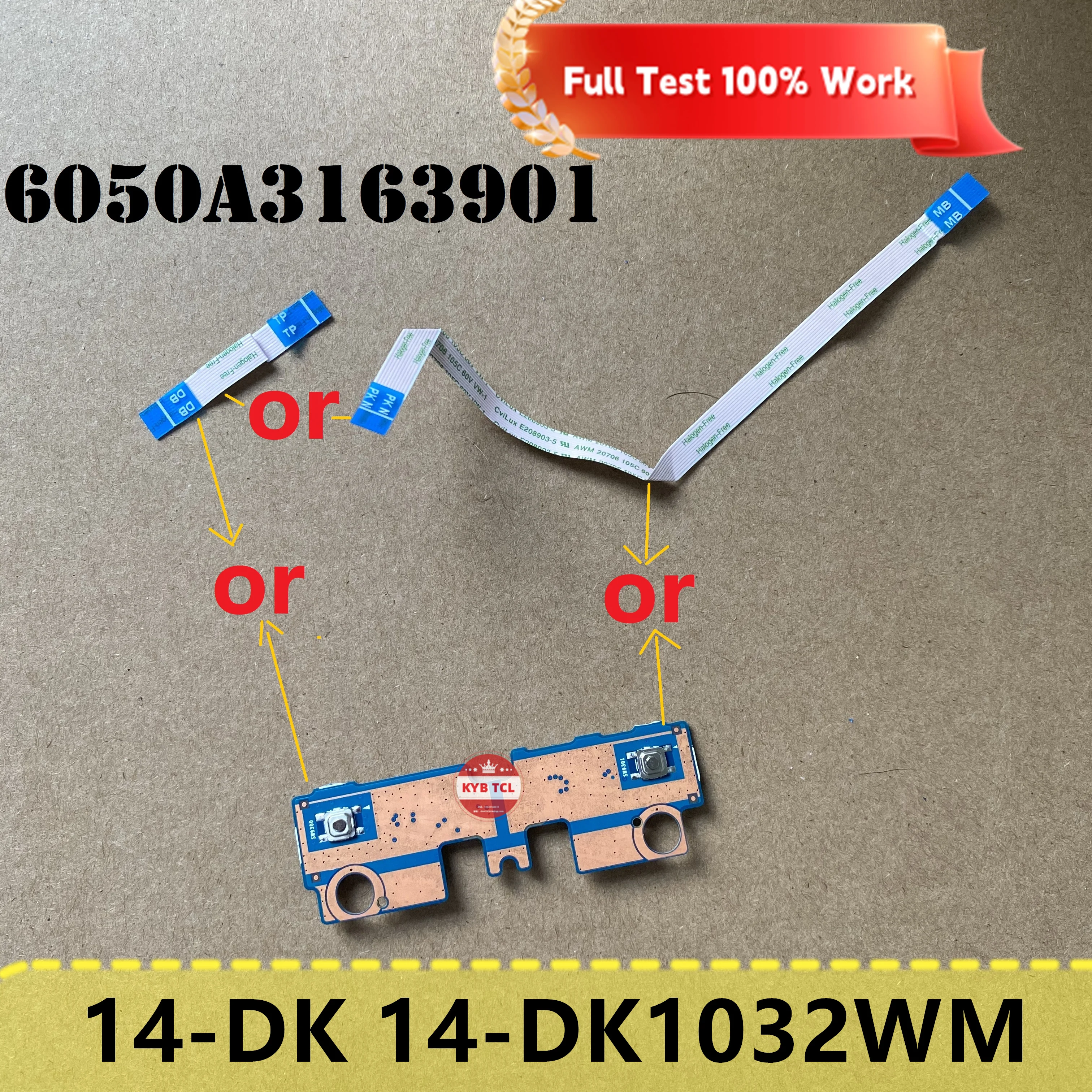 For HP 14-DK 14-DK1032WM 14-DK1003DX 14-DK1013OD 14-DK1013DX Laptop Touchpad Mouse Pad Pick Button Board or Cable 6050A3163901