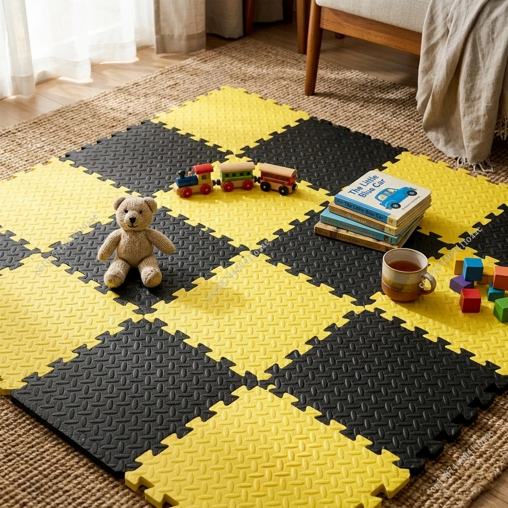 6/12/16Pcs Interlocking EVA Foam Floor Mat 30x30x1CM Puzzle Flooring Rug Tile Home Decor Carpet Fitness Mat for Home Bedroom Use