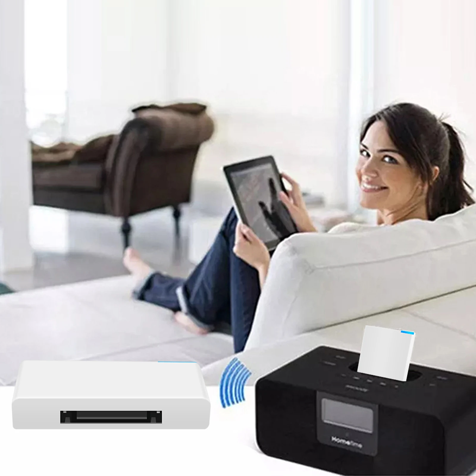 30pin BT استقبال الموسيقى الصوتية دعم A2DP V1.2 استقبال لاسلكي المتكلم حوض BT استقبال آي بود آيفون باد آي بود للمس