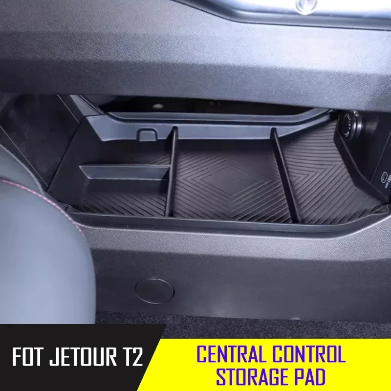 

TPE Material Central Control Storage Pad, Fit for JETOUR Traveler T2 2023-2025 Car Interior Storage Decoration