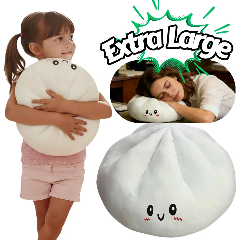 

Extra Large Cute Dumpling Plush Toy Soft Stuffed Bao Pillow for Nap Hugging Soft Stuffed Bao Bun Pillow for Sofa Bed Decor Gift