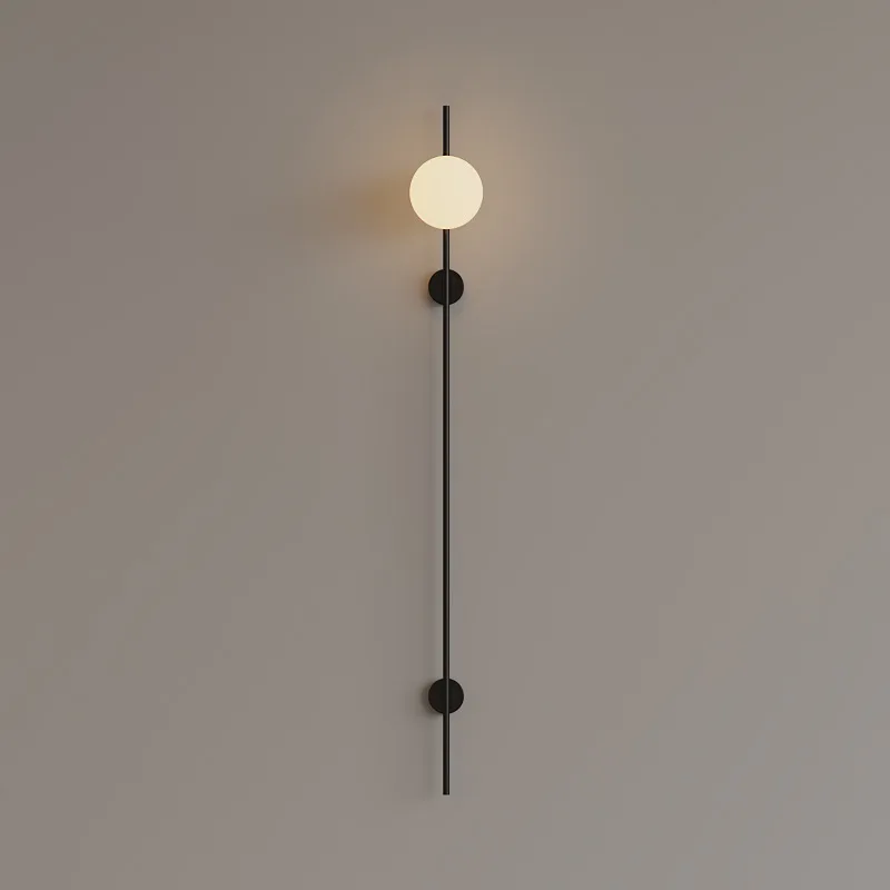 American Long Strip Wall Lamps Bedroom Bedsides Foyer Minimalist Designer Staircase Spherical Decorative Long Pole LED Sconces