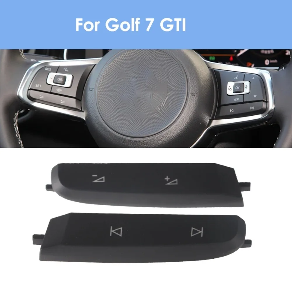 Cubierta botón volante multifuncional para VW Golf 7, MK7, GTI, GTS, ajuste volumen, crucero, abajo, arriba, RES, modo, corac 4