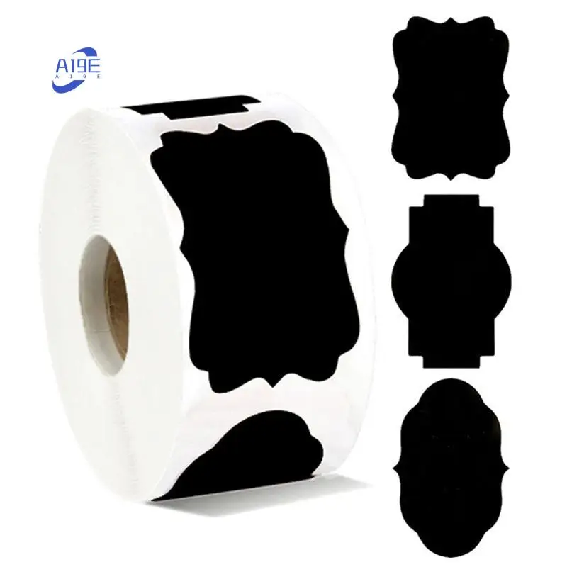 A19E-300PCS Chalkboard Labels Erasable Reusable Rectangle Blackboard Stickers Irregularly Shaped Name Tags
