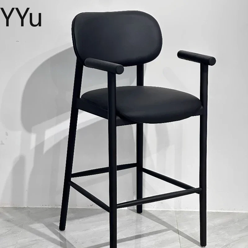 Italian Design Armrest Bar Chair Decorative Piece Kitchen Outdoor Bar Stool Cuisine Office Modern Sillas De Comedor Furniture