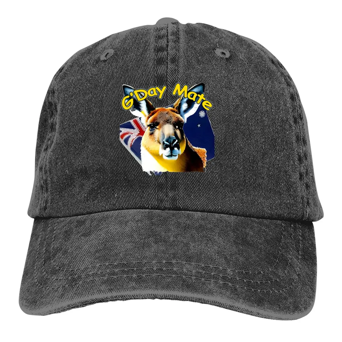 Washed Men's Baseball Cap G'day Mate Trucker Snapback Caps Dad Hat Australian Kangaroo Golf Hats