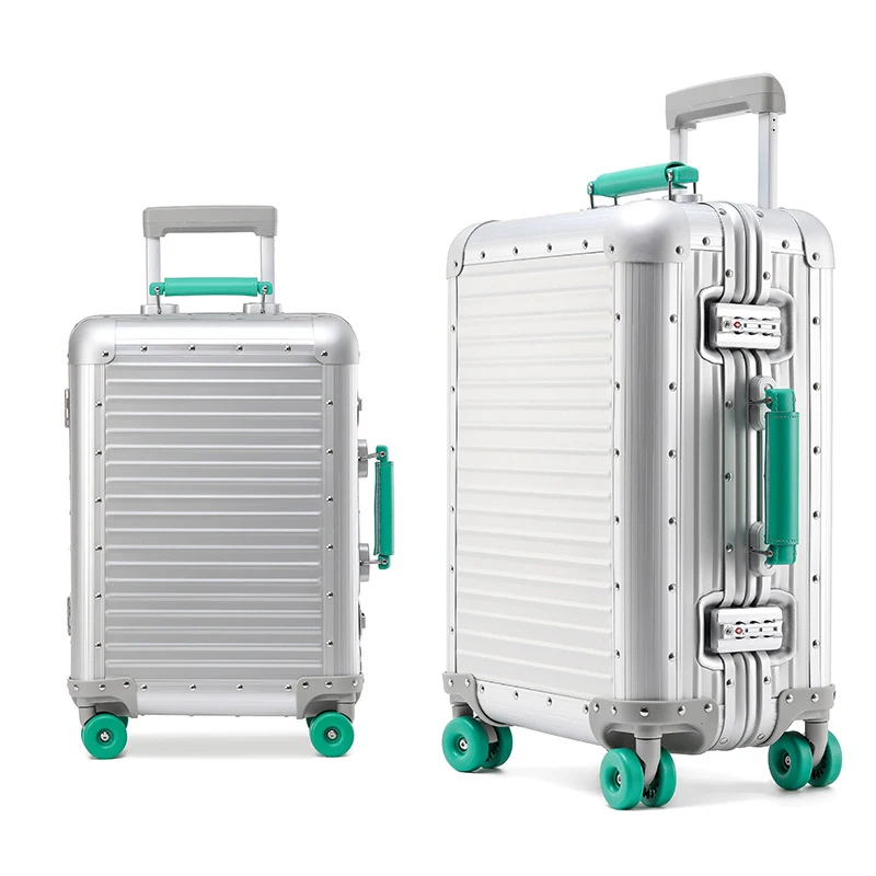 

100% Aluminum-magnesium alloy Travel Suitcase Rolling Luggage 20/24 inch Trolley Luggage Carry-On Cabin Boarding Suitcase