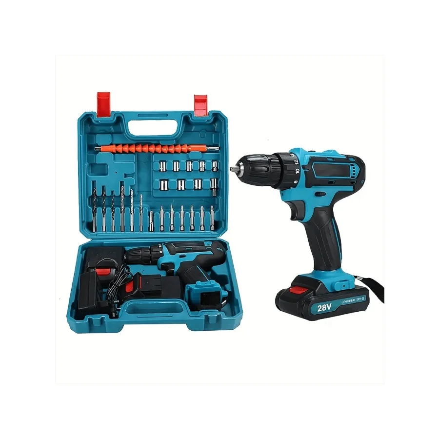 

36V Lithium-Ion Rechargeable Drill Driver - Electric Tool Set For Home And DIY Projects - Handheld Screwdriver With LED Light A