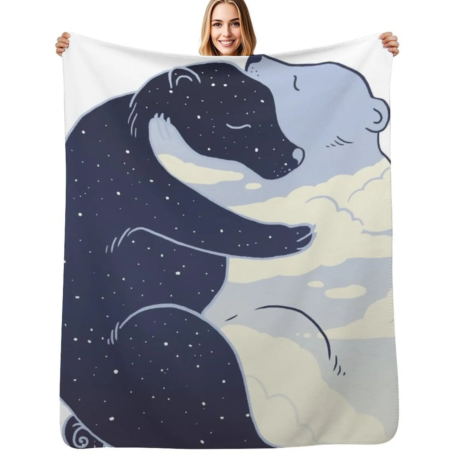 Day and Night Throw Blanket Cozy Microfiber Throw Blanket for Home Bedroom