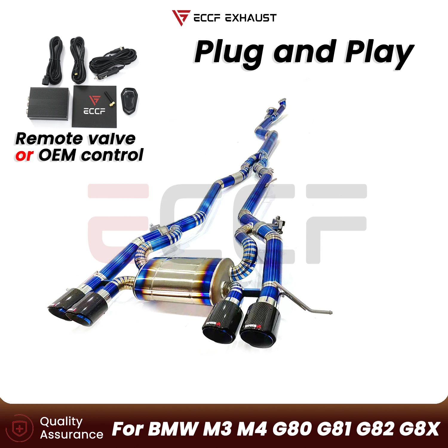 

For BMW M3 M4 G80 G81 G82 G8X Titanium Catback Exhaust System Single pipe design Plug and Play Performance Upgrade