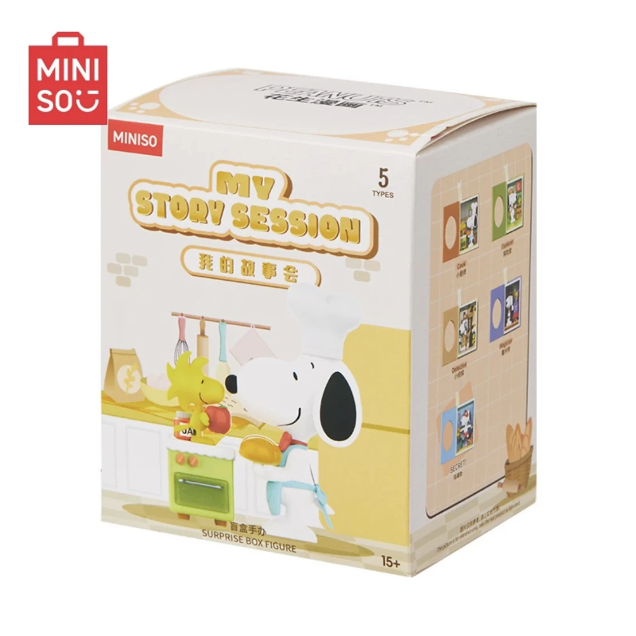 Neue MISINO Snoopy Peripheral Blind Box My Storytelling Series Trendige Spielzeugfiguren Niedliche Desktop-Ornamente Geschenke