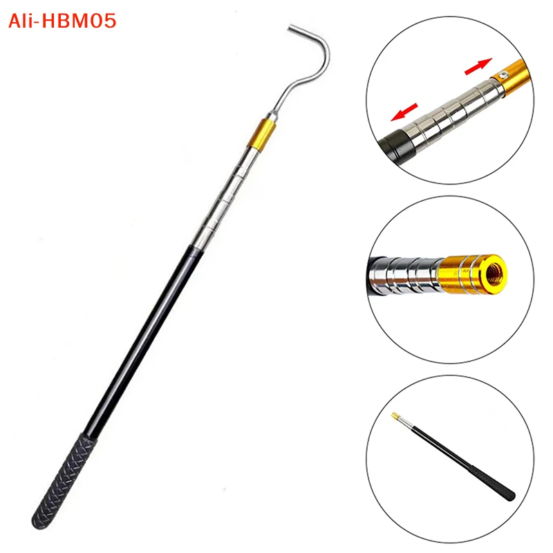 (HB05)Scalable Snake Hook Reptile Catcher Stick Pole,Snake Handling Tool Kit For Rattlesnakes Python Copperhead Removal Catching