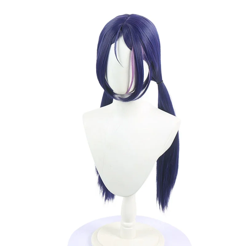 Mita cosplay peruca jogo miside louco 68cm longo azul roxo peruca cosplay anime perucas sintéticas resistentes ao calor