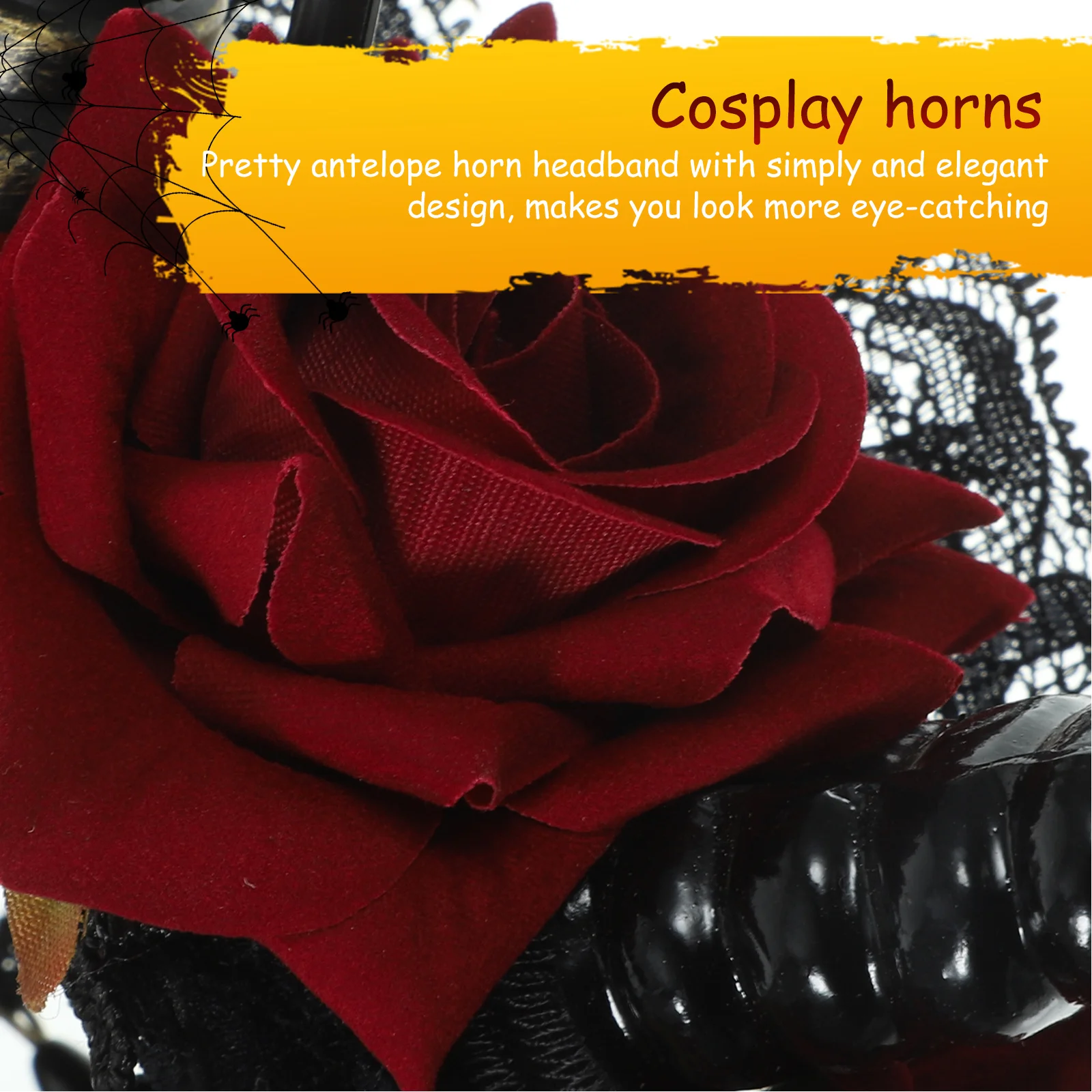 

Halloween Headbands for Women Antelope Horn Headdress Costume Plastic Hairbands