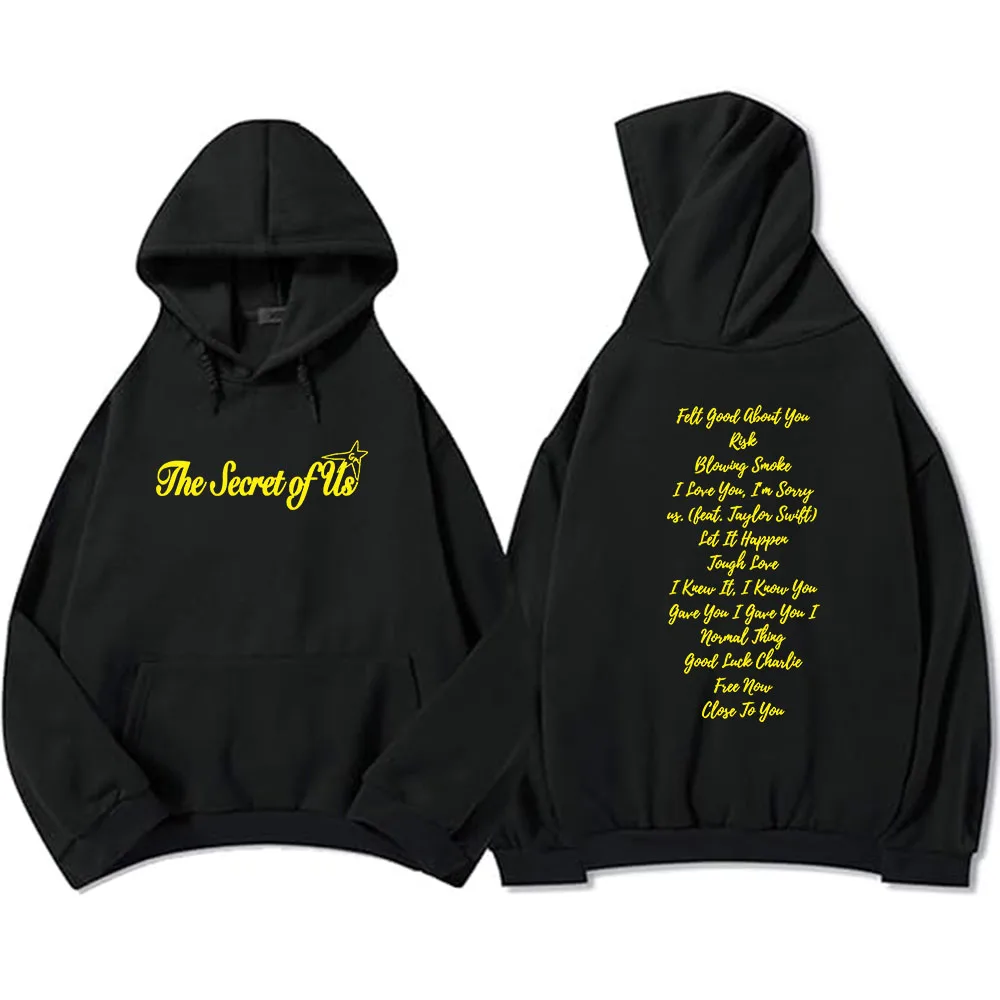 The Secret of Us Album Hoodies Singer Gracie Abrams Sweatshirt Sudaderas Con Capucha Hooded Pullovers Moletom Men Clothing Print