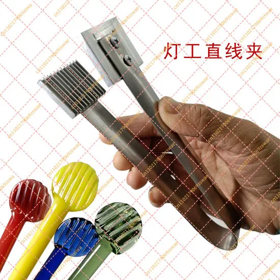 Lampworking Pliers for Iris Flower Pattern, Straight Line & Stripe Glass Shaping Tool for DIY