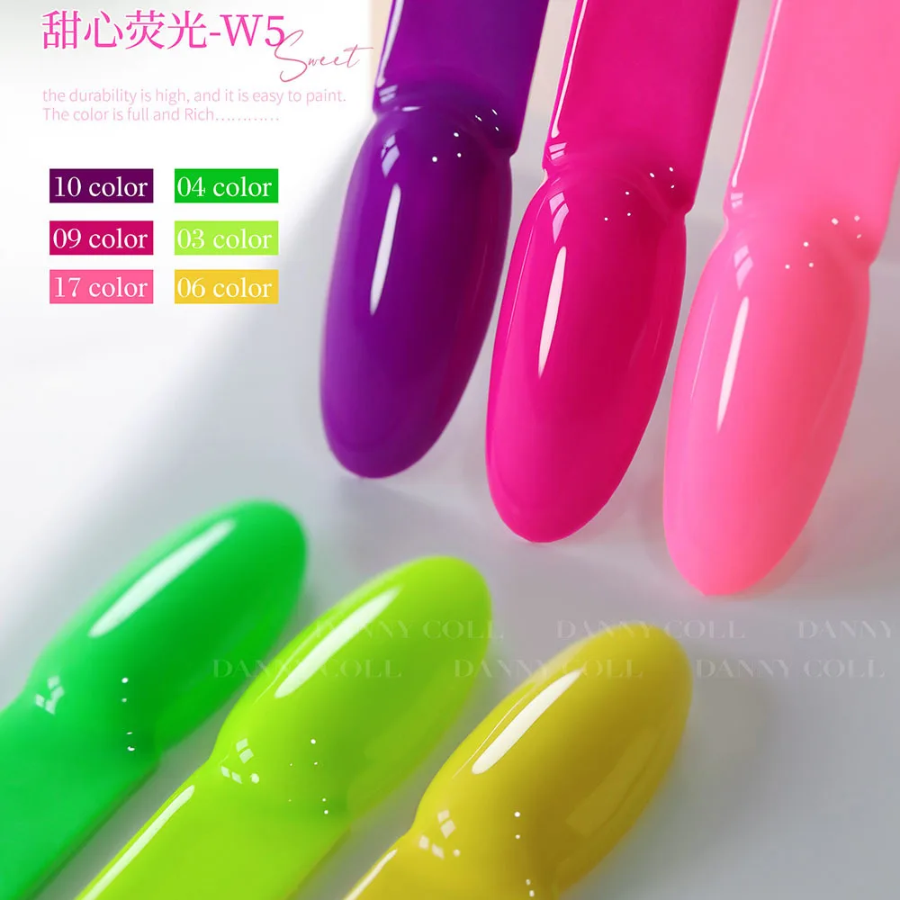 22-teiliges Gel-Nagellack-Set in fluoreszierenden Neon-Rot-Rosa-Farben mit Karte, helles Blau, Soak Off UV-LED-Nagelkunst-Lack, Maniküre-Set