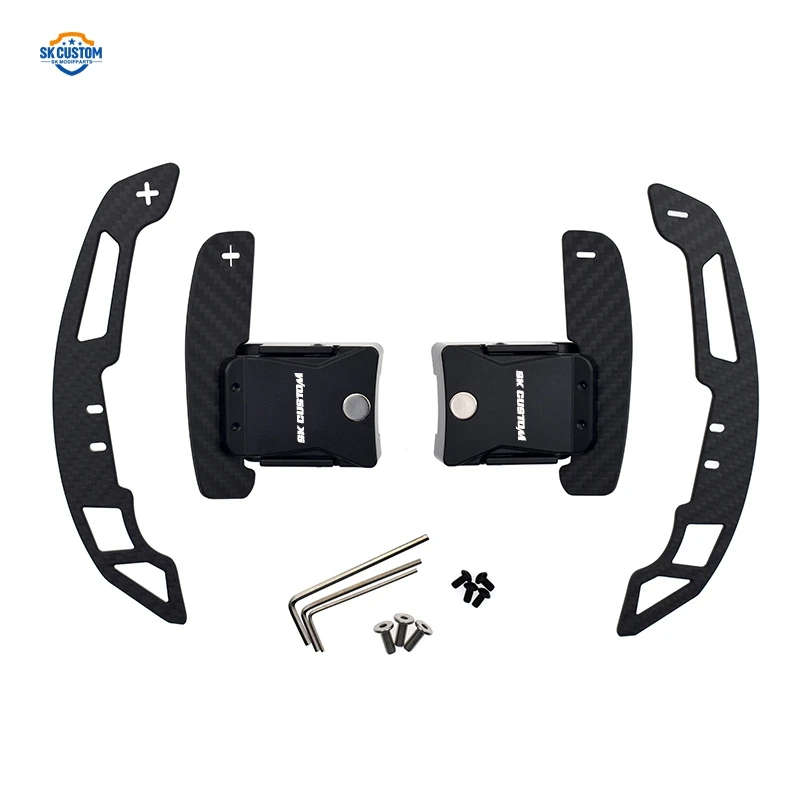 

For Ford Mustand 2015-2022 Steering Wheel Carbon Fiber Magnetic Paddle Shifter Extension