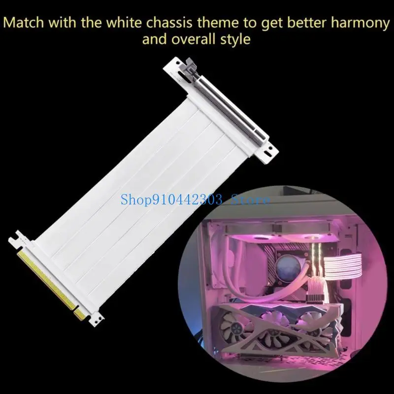 L4MD PCIE4.0 Slot Bracket Vertical Graphics Card Holder Adjustable PCIe x16 Cable