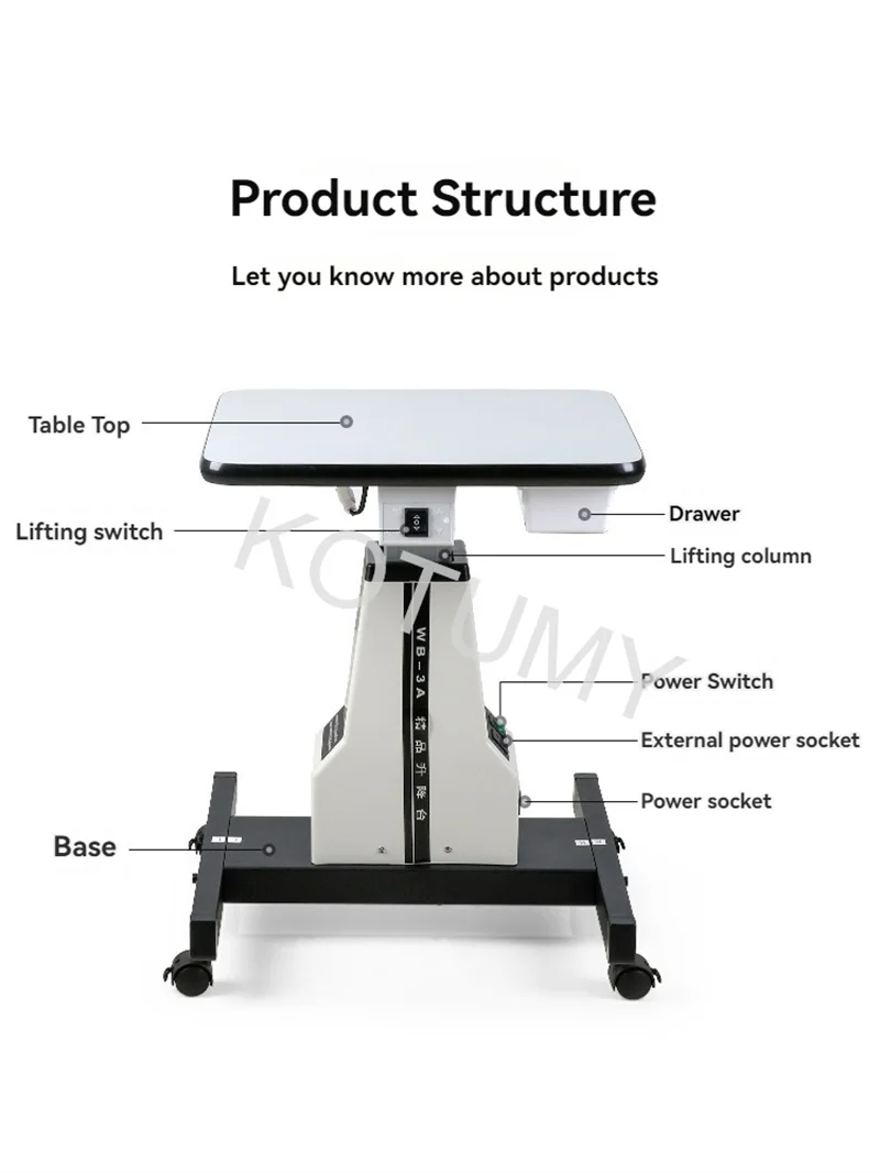 Elektryczny podnośnik optometryczny Stół operacyjny okulistyczny Automatyczny stół podnoszący Optometria kliniki optycznej Elektryczny stół