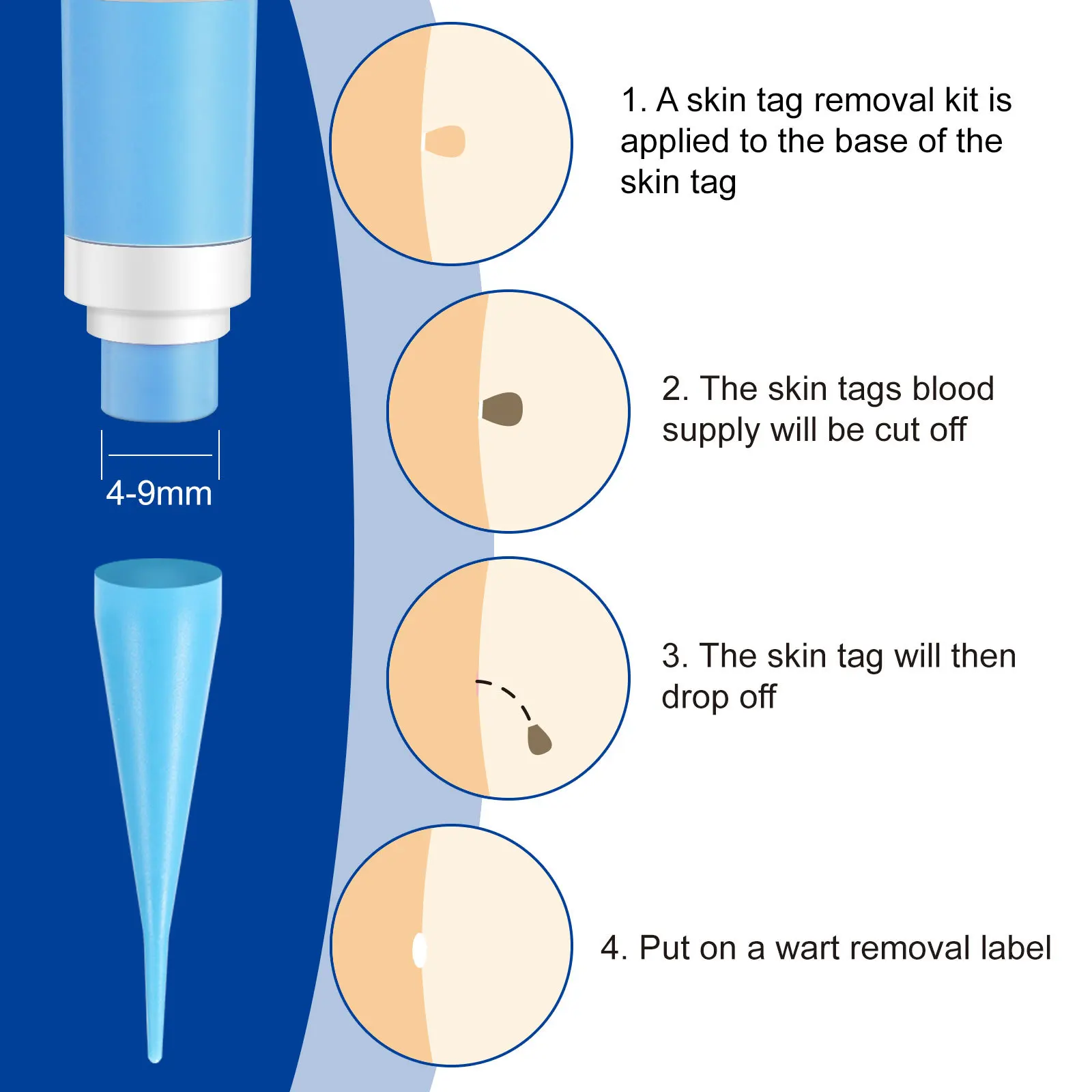 Strumento di bellezza Rimozione etichette per la pelle Talpe Tamponi detergenti efficienti Rimozione foglie sicure Pelle liscia e chiara Delicata sulla pelle Vendita calda