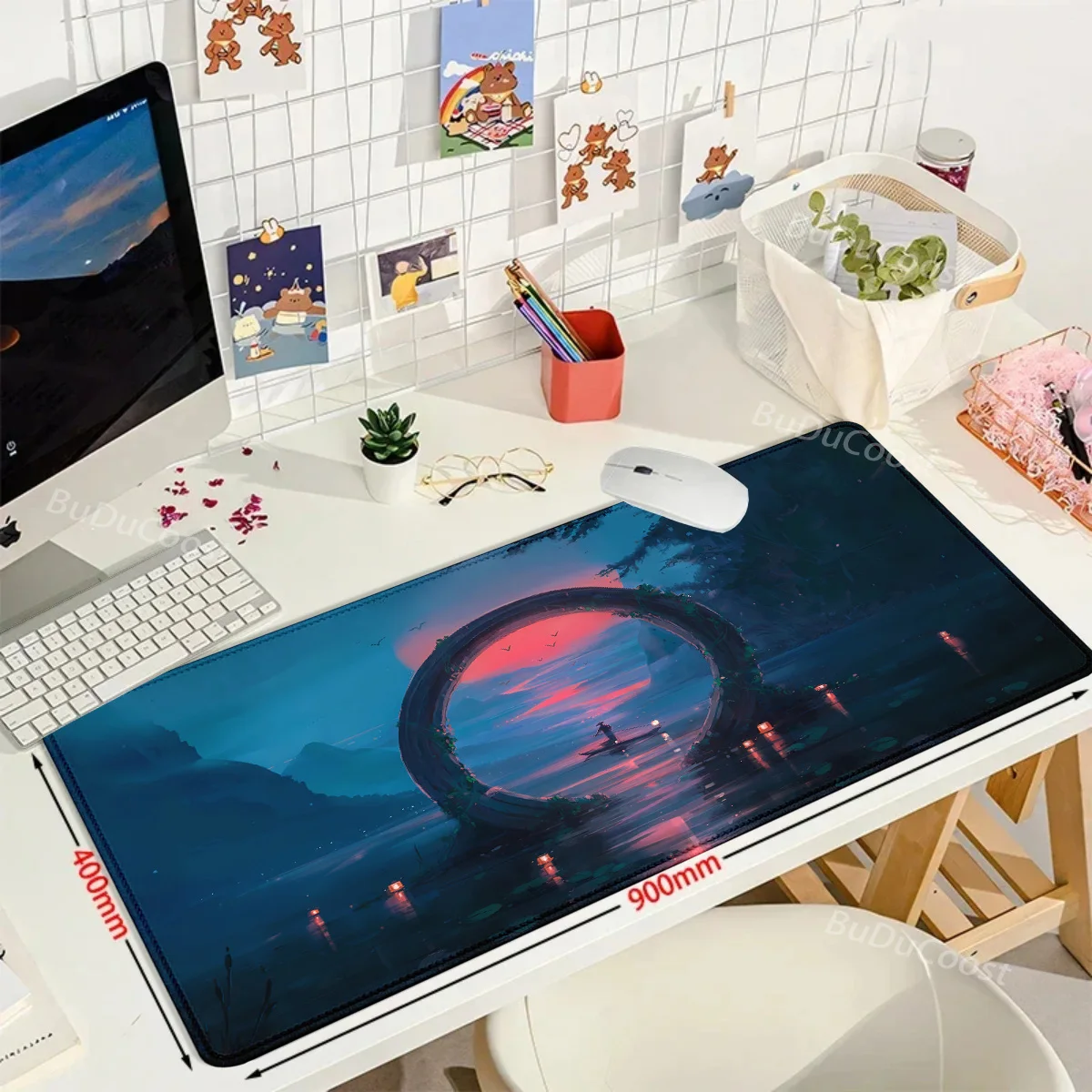 

500x1000mm HD Print Rubber mouse pad landscape mountain sunset cartoon mouse pad XXL Extended Pad Mouse Computer Non-slip Carpet