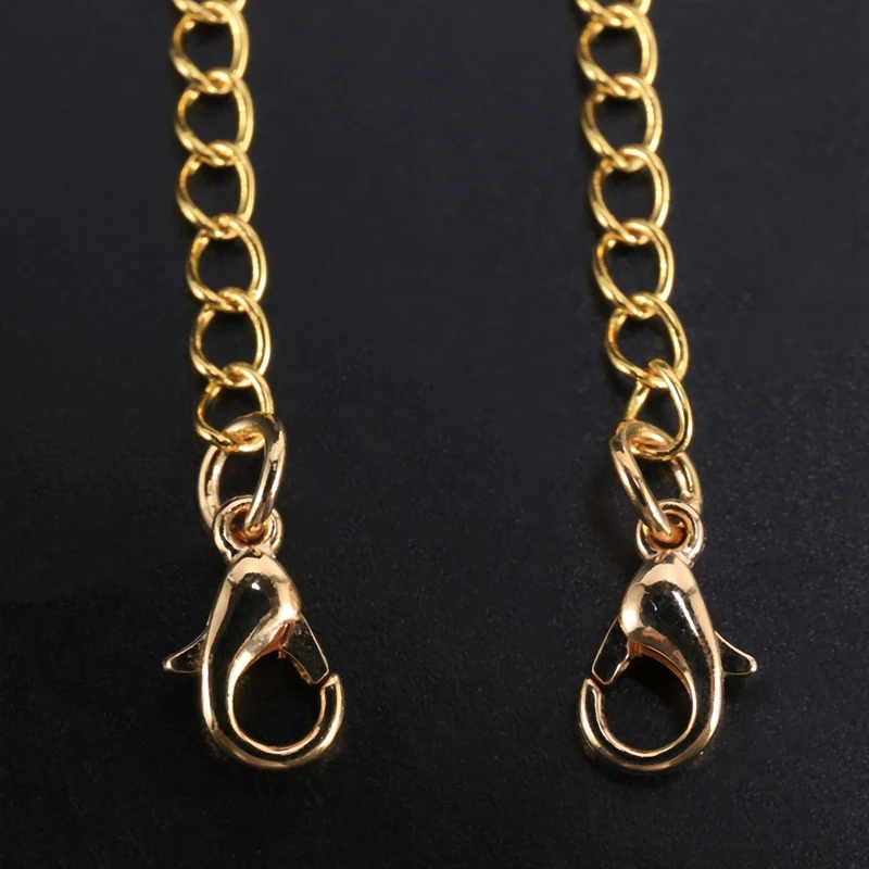 AOAO-24ステンレススチールチェーンエクステンダー、ブレスレットとネックレス、DIYジュエリー作り、シルバーとゴールド、6サイズ