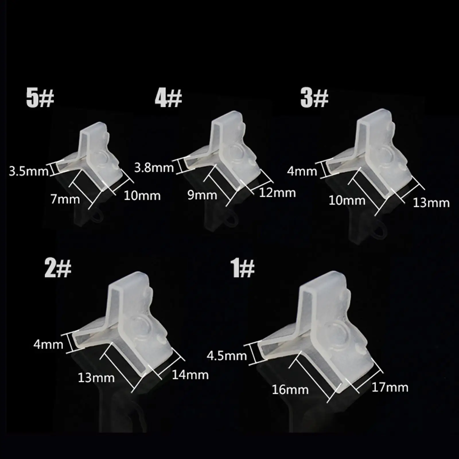Treble Fishing Hook Protector Covers Case 50pcs White Polyethylene Bonnets for Triple Hook Safety and Storage
