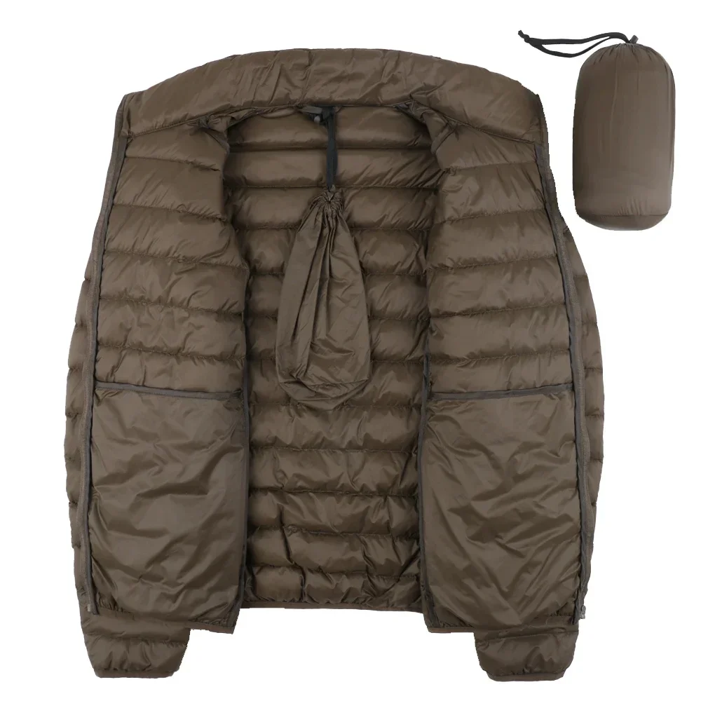 Matt Fabric Winter Men's Down Jacket Ultra Light Down Jacket Men Windbreaker Feather Jacket Man Lightweight Portable Warm Coat