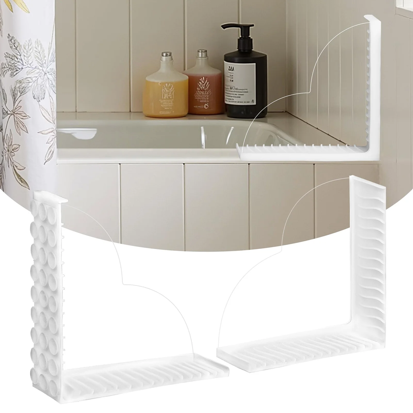2 Pack Shower Guard Clear Acrylic Water Barrier Panel for Bathroom Sink Tub Kitchen Counter Waterproof Divider Set