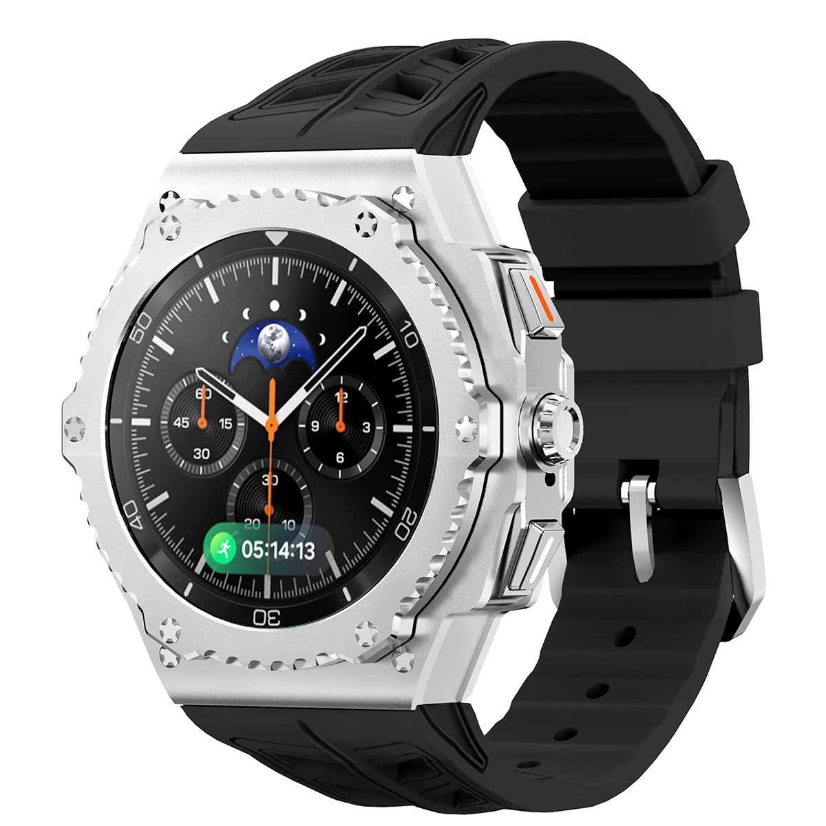 

Роскошный набор для модификации Samsung Galaxy Watch 8 Classic 46 мм: корпус из нержавеющей стали, силиконовый ремешок для Watch 8 46 мм, аксессуары для самостоятельной сборки