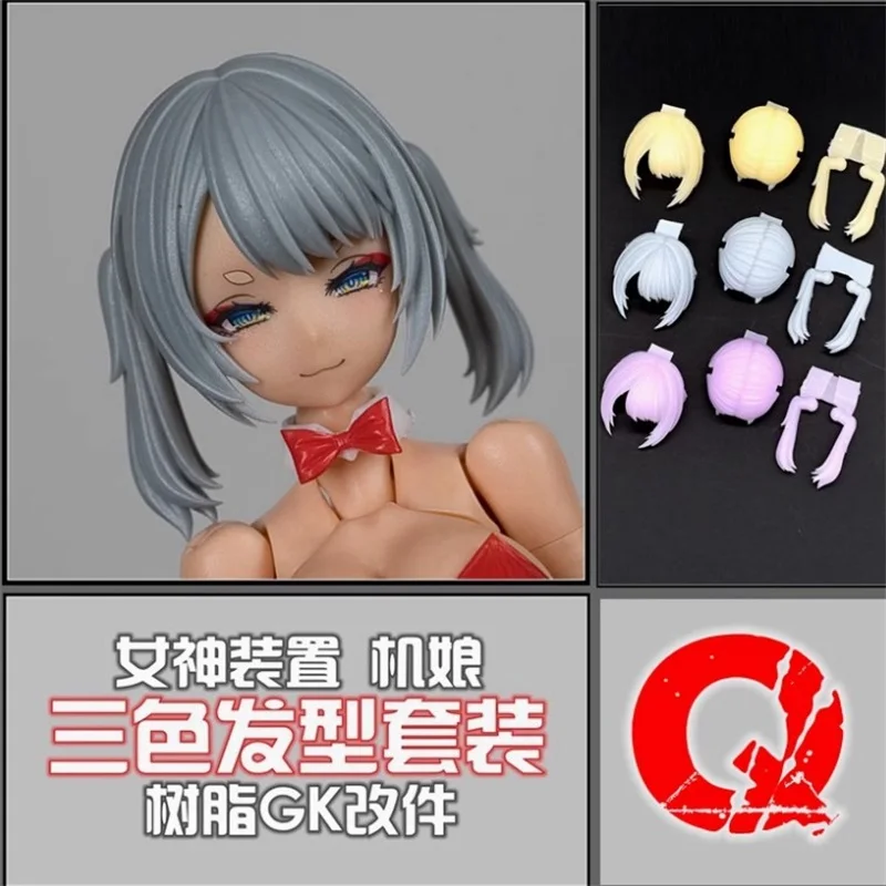 SH STUDIO 1/12 Soldier Goddess Device Three Color Q Group Hair Style Resin GK Model Accessories In Stock