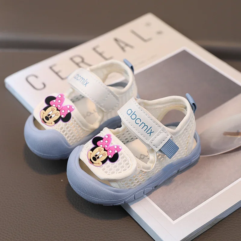 

Disney minnie boy Breathable Mesh Sandals Summer New Baby Girl Slippers Mickey Mouse Beach Shoes Baby Soft-Sole Toddler Shoes