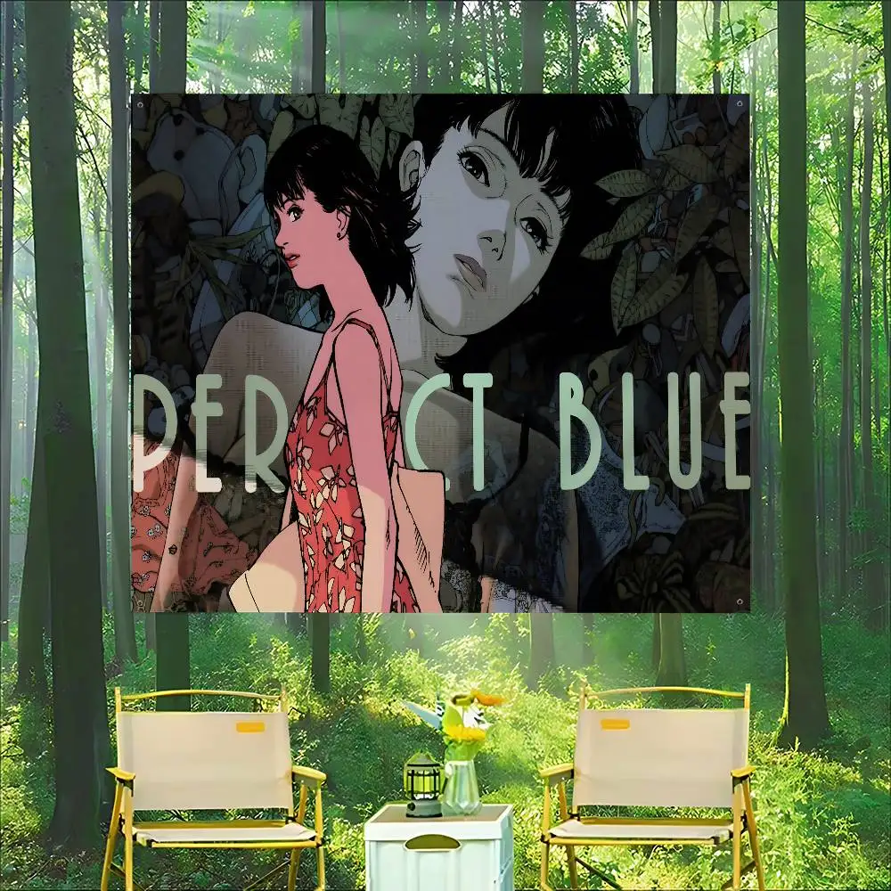 Anime P-Perfect B-Blue Horror Movie High End Quality Banner Printing Artistic Atmosphere Style Camping Flag