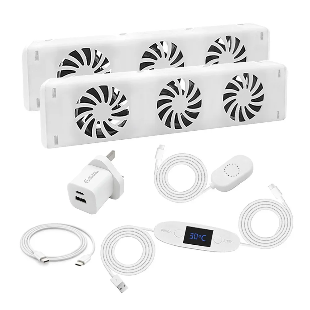 1/2/3pcs Radiator FanSmart Radiator Fan Radiator Booster Extension Set Ventilator Fan Smart Speed Promote Hot Air Circulation