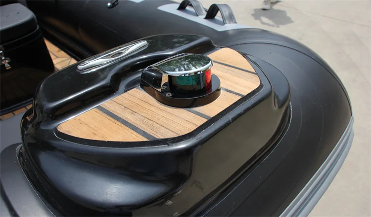 Fiberglass RIB Boat 340cm,Inflatable Sport Boat,1.2mm PVC Hypalon Rigid Hull Yacht,for Lake River Fishing Water Skiing,3.4m
